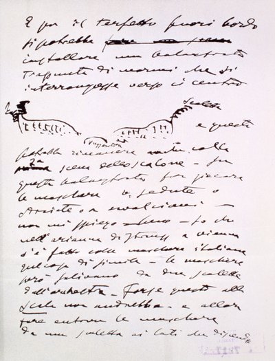 Brief (inkt op papier) door Giacomo Puccini